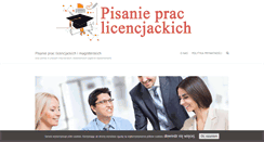 Desktop Screenshot of pisaniepraclicencjackich.pl